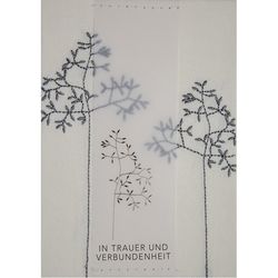 Räder Mourning embroidery card - gray (NC)