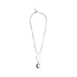 s.Oliver Red Label Layering necklace with medallion - gray (0011)