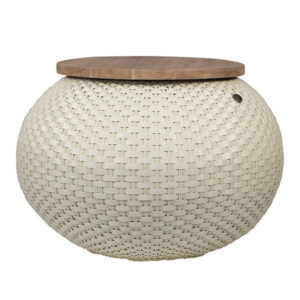 Handed by Side table HALO (Ø56x40cm) - beige (R74)