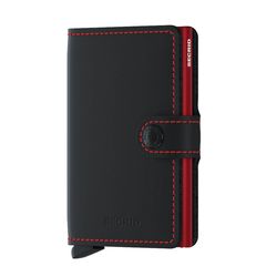 Secrid Mini Wallet Matte (65x102x21mm) - black/red (BLACKR)