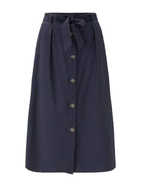 Tom Tailor Skirt with a button tab - blue (10668)
