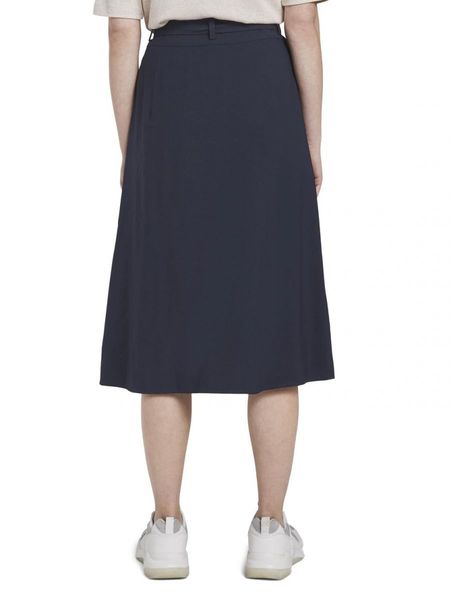 Tom Tailor Skirt with a button tab - blue (10668)