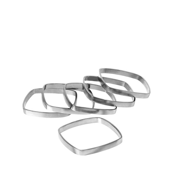 Blomus Napkin rings (6 pieces) - Fino - gray (00)
