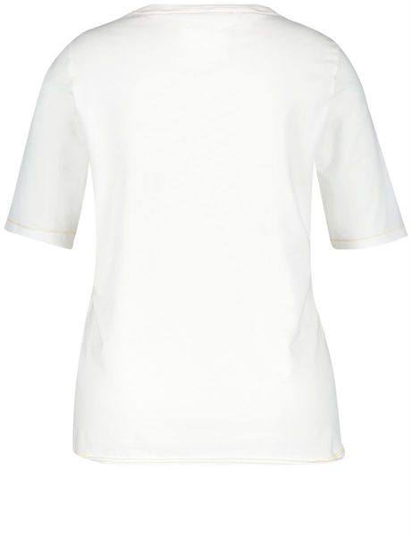 Samoon T-shirt with a front print - white (09702)