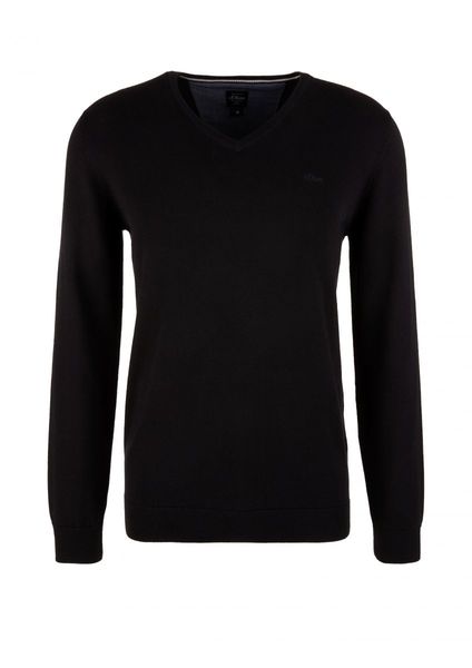 s.Oliver Red Label Regular fit: fine knit sweater - black (9999)