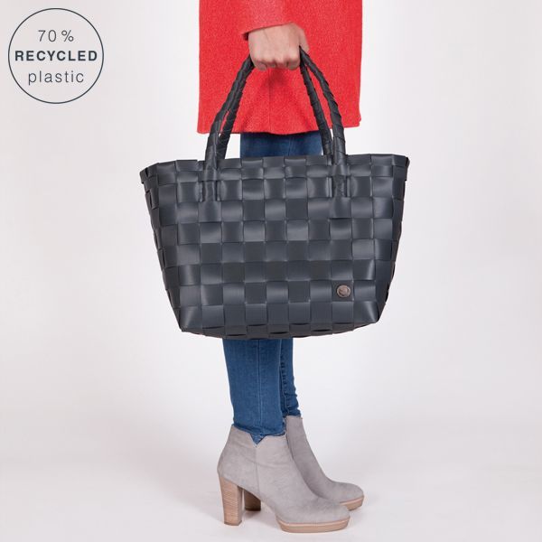 Handed by Recycled plastic shopper - Paris - gray (97)