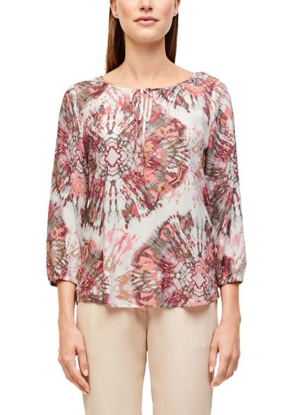 s.Oliver Black Label Tunic blouse with a pattern - pink/white (01A2)