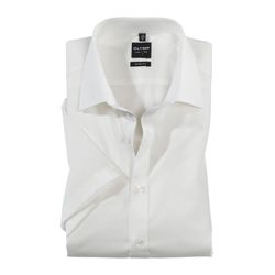 Olymp Body fit: short sleeve shirt - white (20)