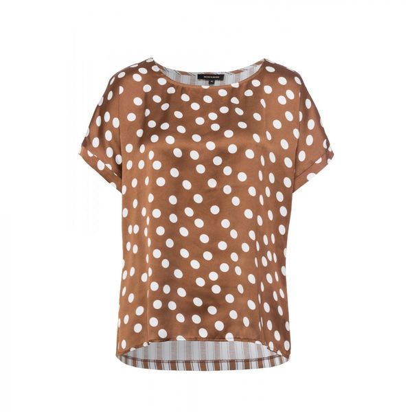 More & More Dotted Jersey Blouse - brown (2266)