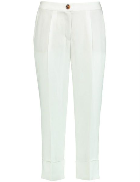 Gerry Weber Collection Lyocell trousers with a 3/4-length leg - white (99700)