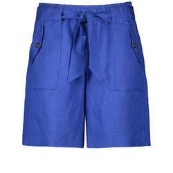 Gerry Weber Casual Bermudas with a paperbag waistband - blue (80871)