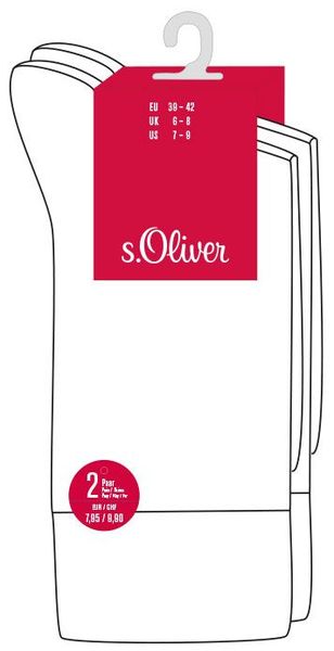 s.Oliver Red Label Paquet de 2 paires de chaussettes - noir (05)