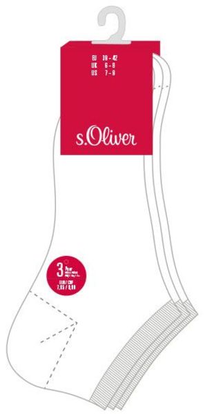 s.Oliver Red Label Unisex 3 pack sneaker socks - gray (08)
