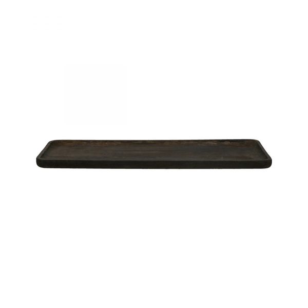 Pomax Holztablett (38x16x1,6cm) - schwarz/braun (BLA)