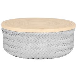 Handed by Basket WONDER with lid (Ø26x11cm) - gray (98)