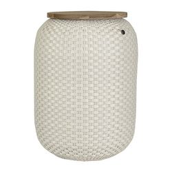 Handed by Side table HALO (Ø43x62cm) - beige (R74)
