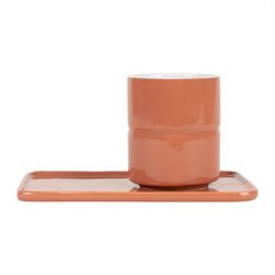 SEMA Design Tasse mit Unterteller - orange (00)