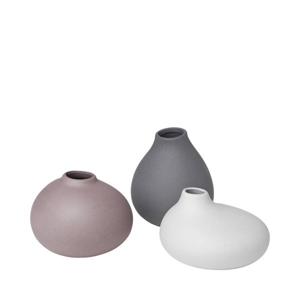 Blomus Set de 3 vases - Nona - gris/brun/beige (00)