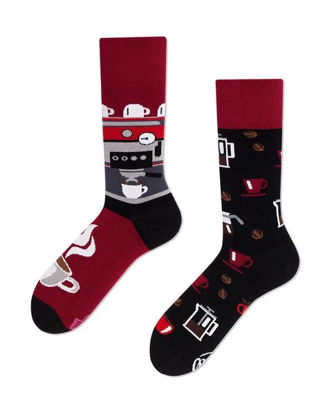 Many Mornings Socks DARK ESPRESSO - black/red/brown (00)