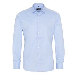 Eterna Slim Fit: Langarmhemd - blau (10)