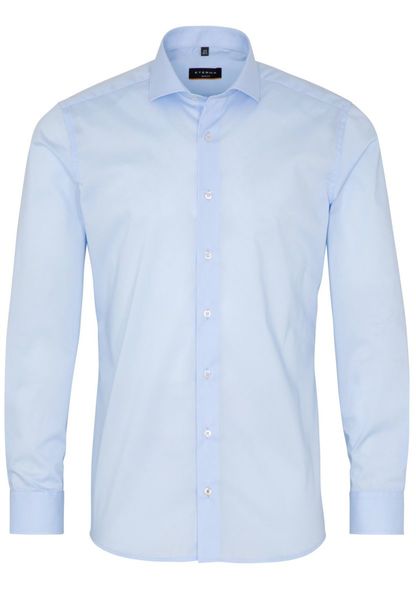 Eterna Slim Fit: Langarmhemd - blau (10)