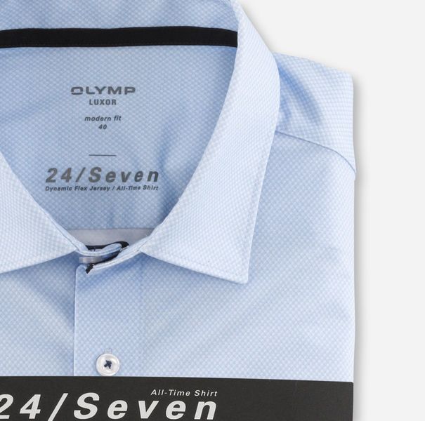Olymp 24/7 Body fit: Shirt - blue (11)