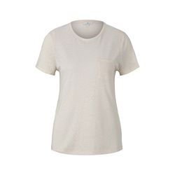 Tom Tailor T-shirt with chest pocket - beige (14459)