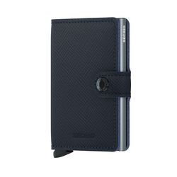 Secrid Mini wallet Saffiano - blue (NAVY)