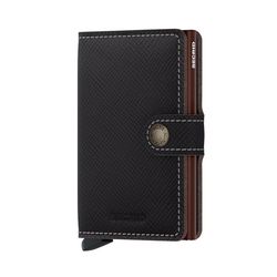 Secrid Mini wallet Saffiano - black/brown (BROWN)