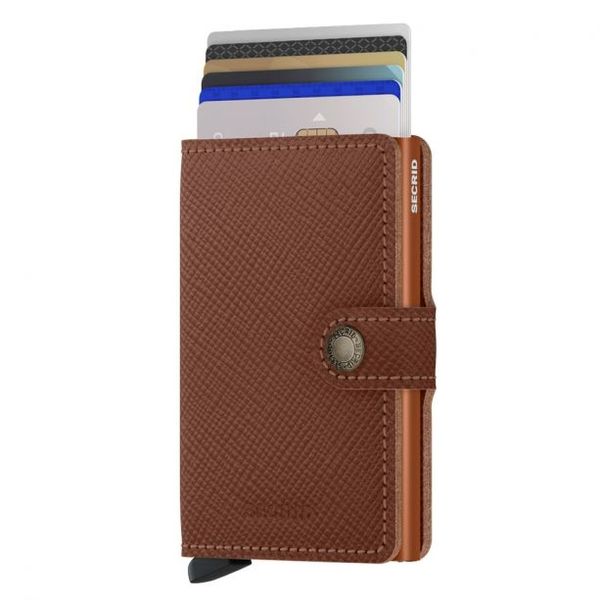 Secrid Mini wallet Saffiano - brown (CARAMEL)