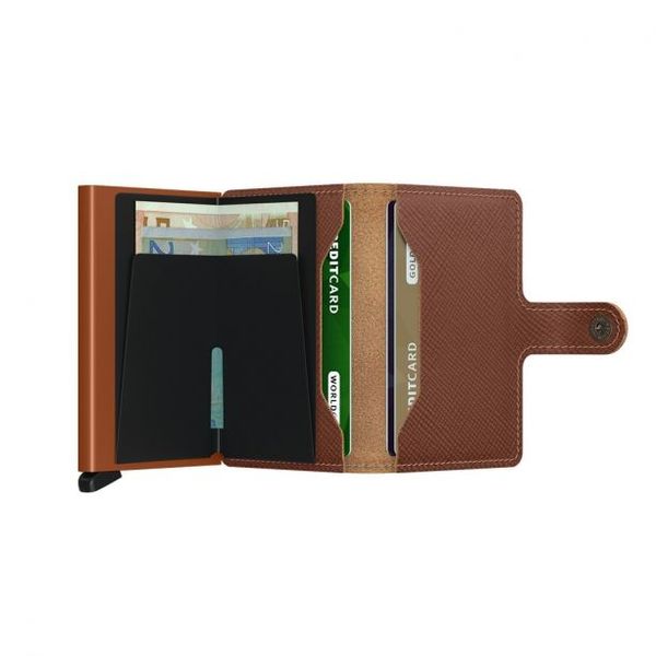 Secrid Mini wallet Saffiano - brown (CARAMEL)