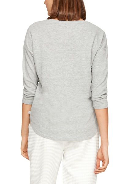 Q/S designed by Cotton jacquard shirt - gray (9400)