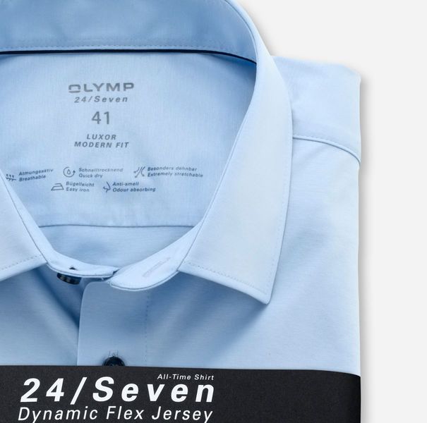 Olymp Modern Fit: long sleeve shirt - blue (10)
