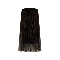 Signe nature Pleated skirt with pattern - black/brown (8)