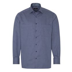 Eterna Comfort Fit: chemise à manches longues - bleu (18)