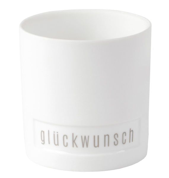 Räder Candle decoration "GLÜCKWUNSCH" - white (0)