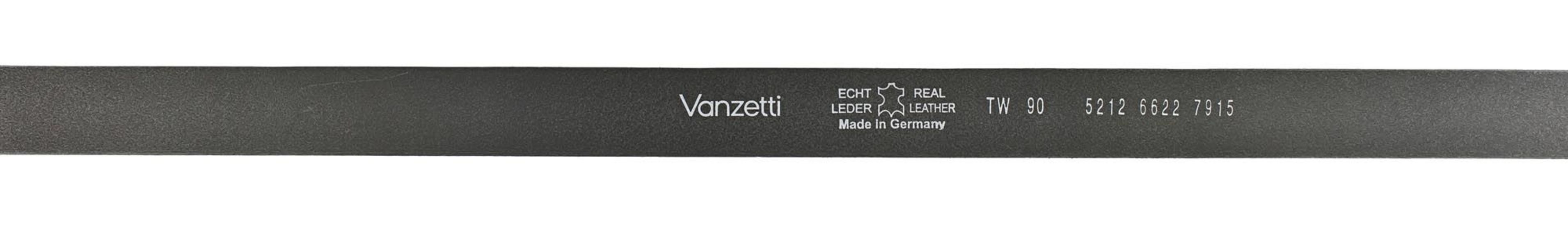 Vanzetti Leather belt with metallic effect - black (7915)