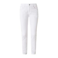 Q/S designed by Slim : pantalon en twill stretch - blanc (0100)