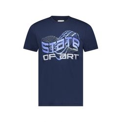 State of Art T-shirt with R-neck and graphic on the chest - blue (5800)