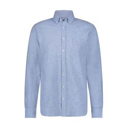 State of Art Mixed linen shirt - blue (1156)
