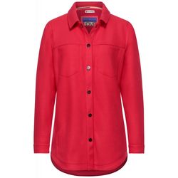 Street One Cosy overshirt in solid color - red (13481)