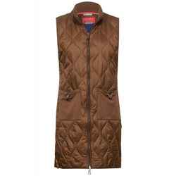 Street One Long vest with zipper - brown (13479)
