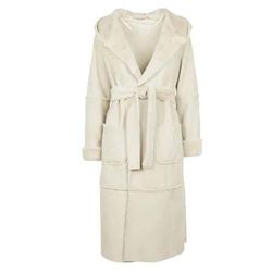 La Fée Maraboutée Long coat with wool skin effect - beige (703)
