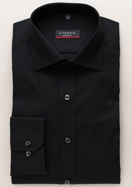 Eterna Modern fit : chemise - noir (39)