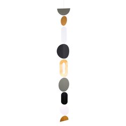 Räder Oval & Kreis Kette - gold/schwarz/grau (NC)