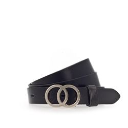 Vanzetti Leather belt with metal buckle - black (0790)