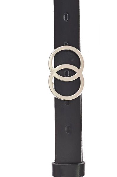 Vanzetti Leather belt with metal buckle - black (0790)