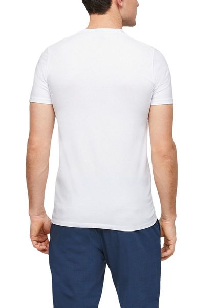 s.Oliver Black XXL T-Shirt - Rundhalsausschnitt (0100) mit weiß Label 
