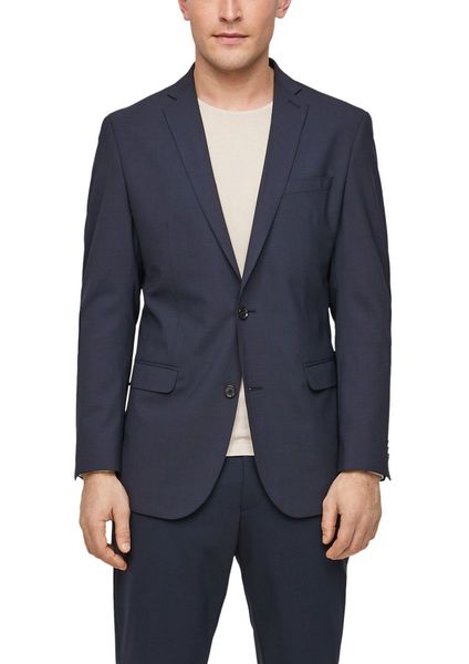 s.Oliver Black Label Slim fit: jacket with hyperstretch - blue (5952)