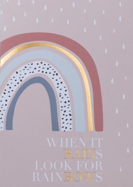 Räder Regenbogenkarte WHEN IT RAINS LOOK FOR RAINBOWS - pink (NC)